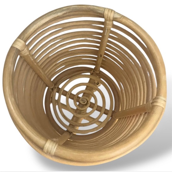 Natural Rattan Plant Stand Basket Home Decor World Market - Picture 2 of 2